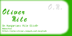 oliver mile business card